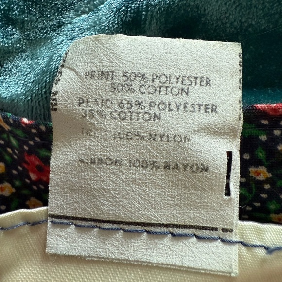 VTG GUNNE SAX Jessica’s Gunnies Floral/plaid Patch Skirt Lace Trim.size 9 - Picture 5 of 12